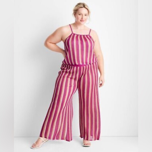 Future Collective w/Jenny K Lopez Womens Plus Sweater Pants Pink/Gold & … - Picture 3 of 9